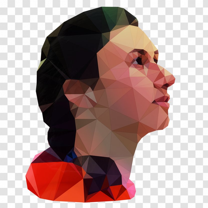 100%FAT Polygon Portrait - Creativity - Kalma Transparent PNG