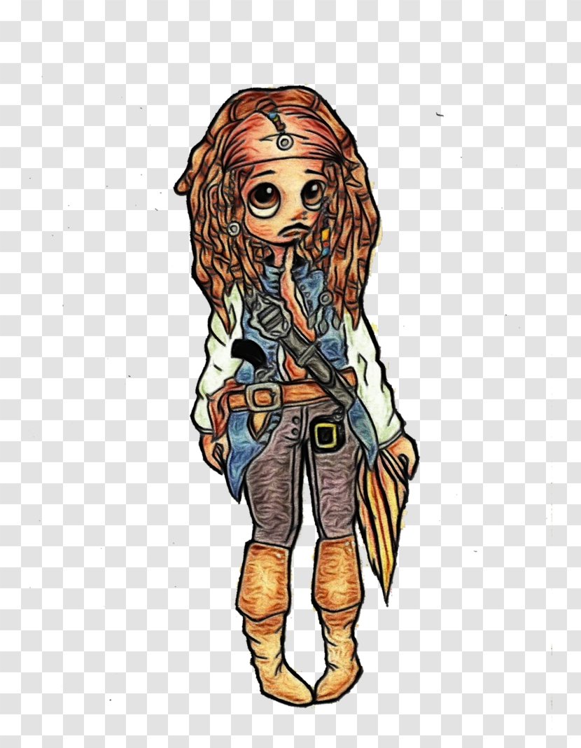 Jack Sparrow Cartoon Clip Art Joshamee Gibbs Martha Jones - Brown Hair Transparent PNG