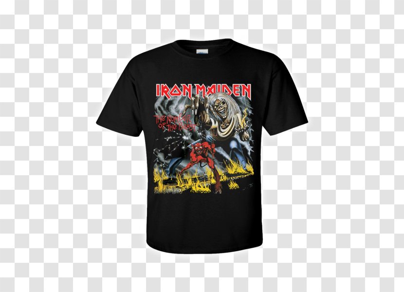 T-shirt Iron Maiden The Number Of Beast Sleeve - T Shirt Transparent PNG