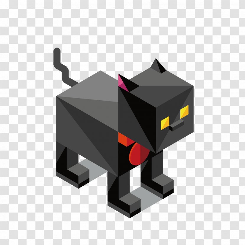 Vector Graphics Illustration - Solid Geometry - Baby Cat Transparent PNG