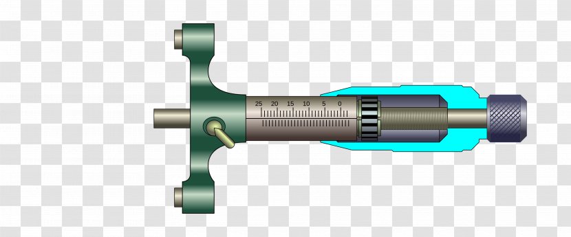 Micrometer Vernier Scale Threading Wikipedia Measurement - Hardware Accessory - Micrófono Transparent PNG