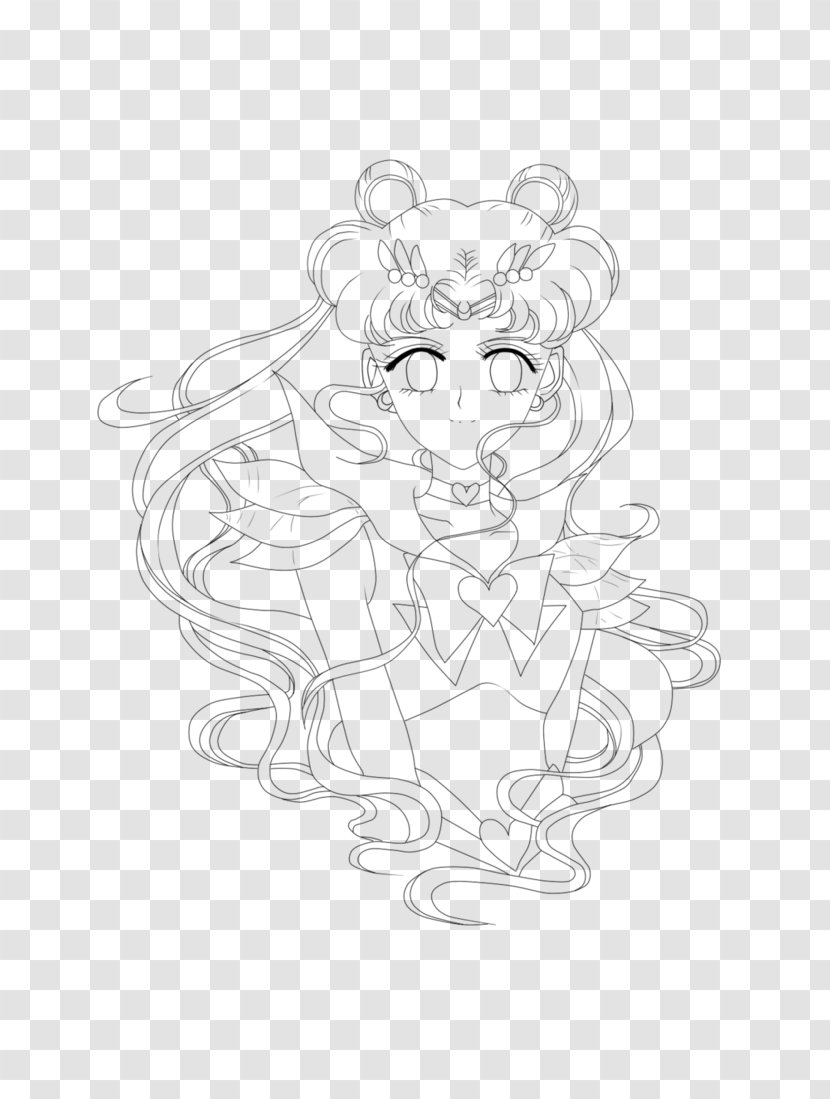 Line Art Drawing Visual Arts DeviantArt - Cartoon - Sailor Moon Transparent PNG