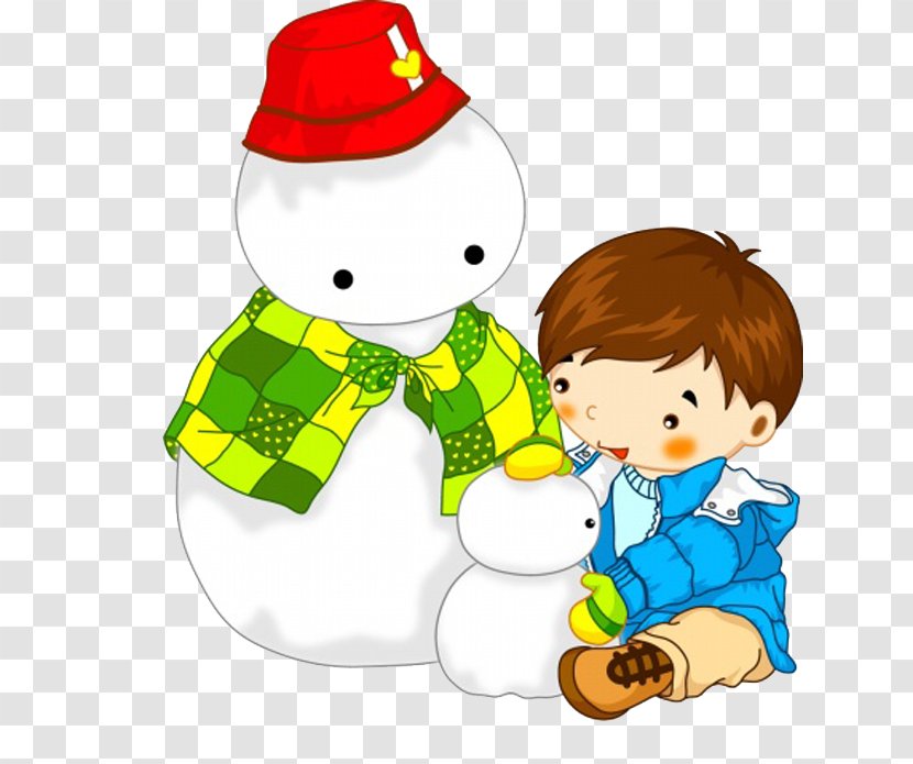 Child Snowman Cartoon - Boy Transparent PNG