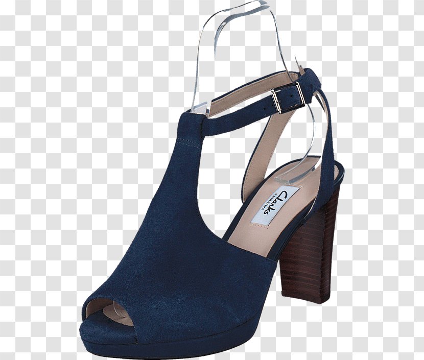 Clarks Kendra Charm Women's Navy Suede Shoes Sandal High-heeled Shoe - Blue Transparent PNG