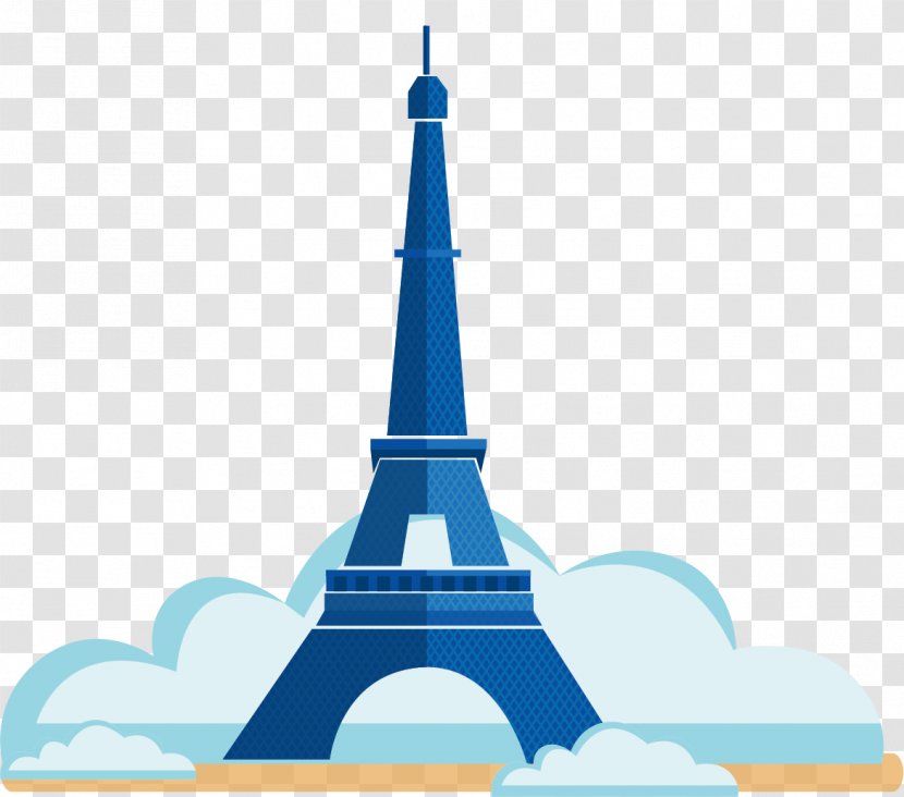 Eiffel Tower Silhouette Tourist Attraction - Color - Sky Blue Transparent PNG