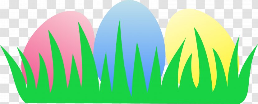Easter Bunny Egg Hunt Clip Art - Grass Family - Pastel Rainbow Cliparts Transparent PNG