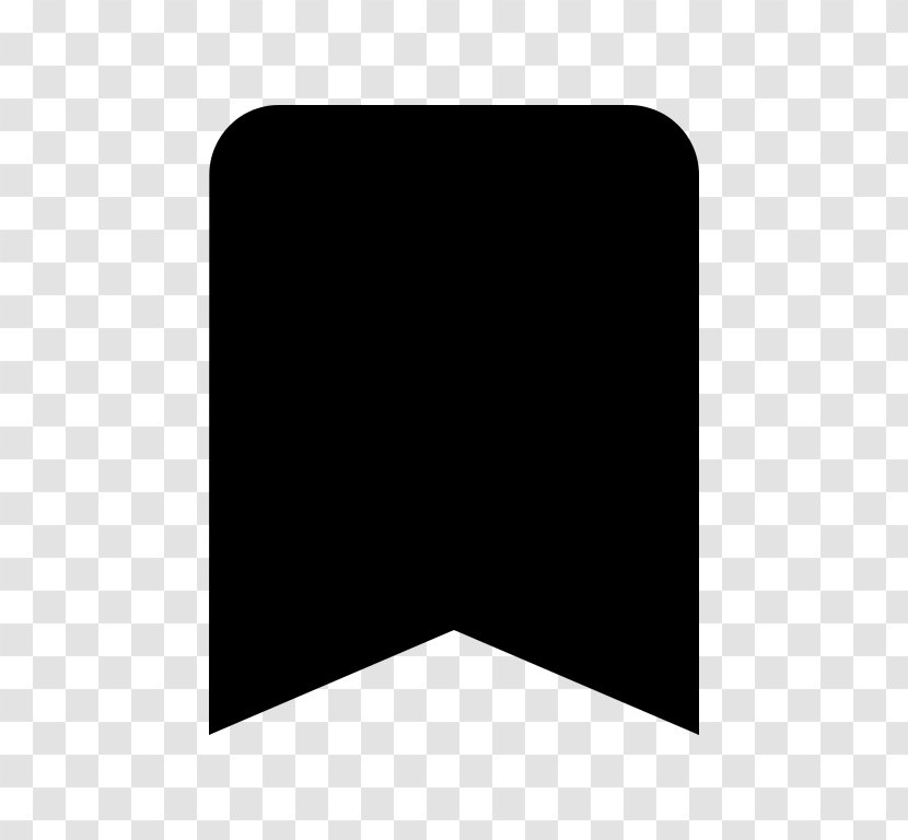 Bookmark Favicon Button - Black - Ribbon Transparent PNG