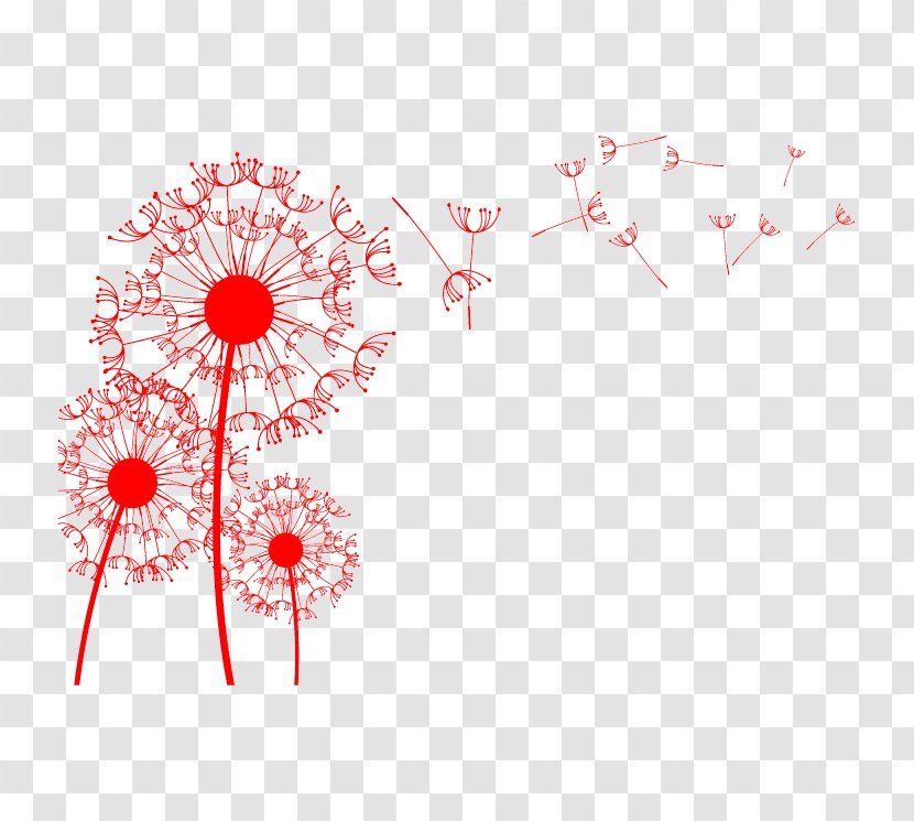 Clip Art Dandelion Illustration - Pink Transparent PNG