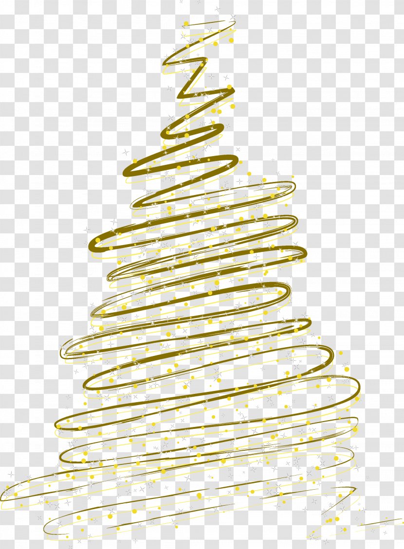 Yellow Font - Twig - Christmas Tree Transparent PNG