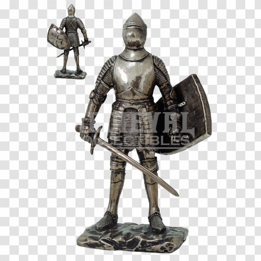 Middle Ages Knight Plate Armour Shield - Bronze Transparent PNG