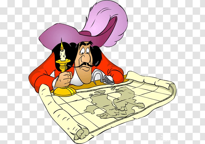 Peter Pan Captain Hook Tinker Bell Disney Fairies The Walt Company - Cartoon - Watercolor Pirate Transparent PNG