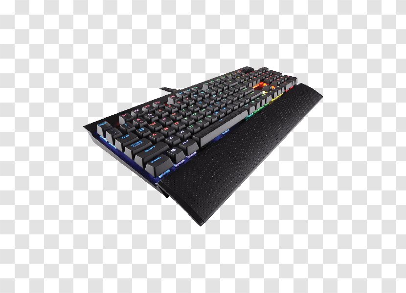 Computer Keyboard Corsair Gaming K70 LUX RGB -Cherry MX Multi-Colour Backlit Mechanical Black Keypad - Cherry Transparent PNG