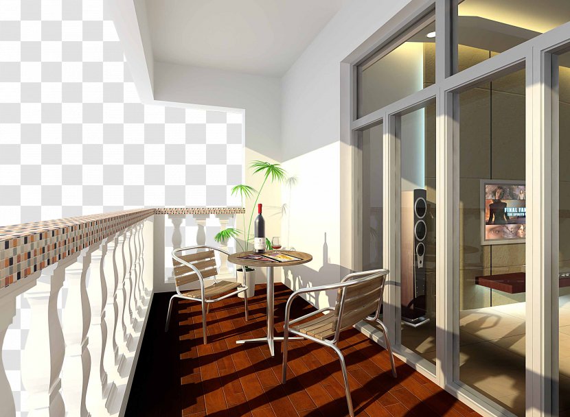 Balcony House Painter And Decorator Drawing Room Bedroom - Study - Leisure Corridor Transparent PNG
