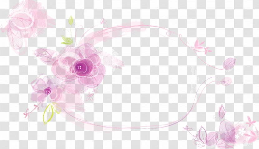 Flower Desktop Wallpaper - Flowering Plant - Pink Border Transparent PNG