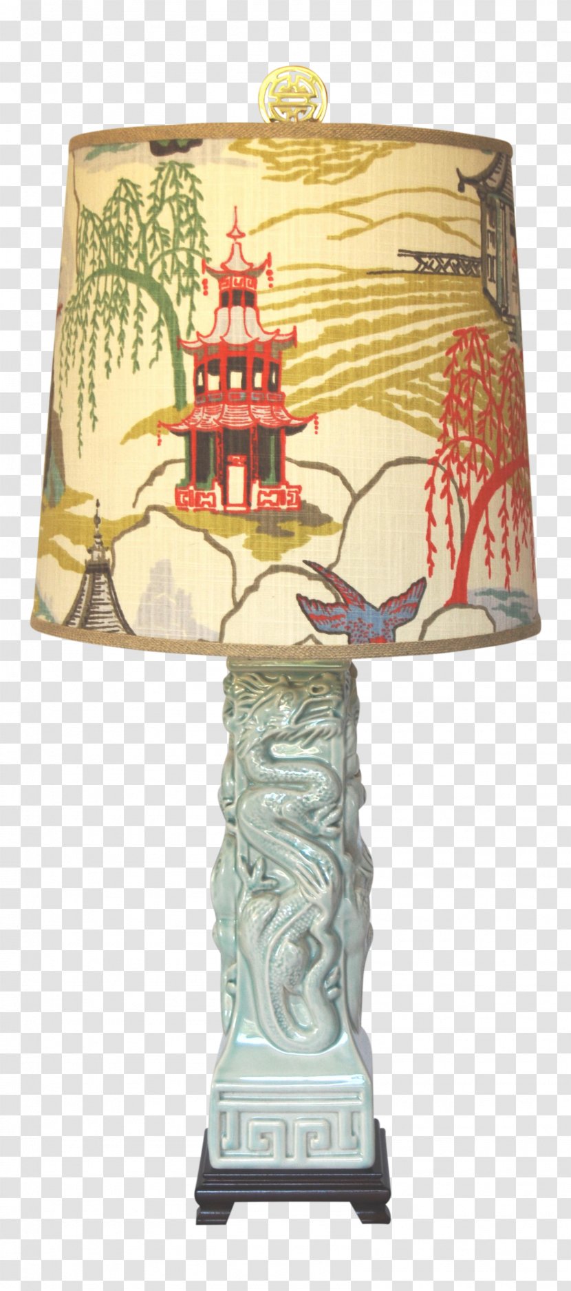 Lamp Shades Celadon Ceramic Chinoiserie - Light Fixture Transparent PNG