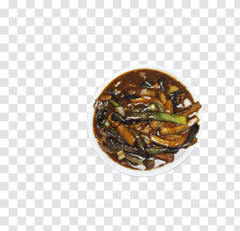 Dish Eggplant Garlic Sauce - Cuisine Transparent PNG