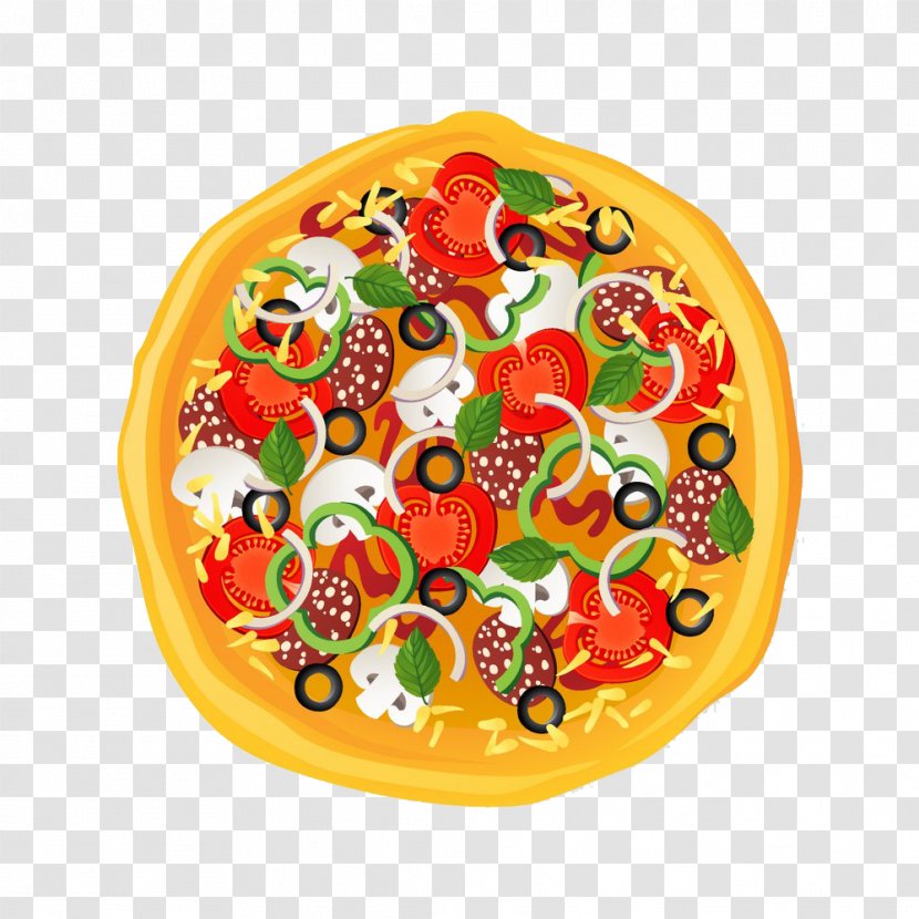 Pizza Italian Cuisine Illustration - Vegetable Transparent PNG