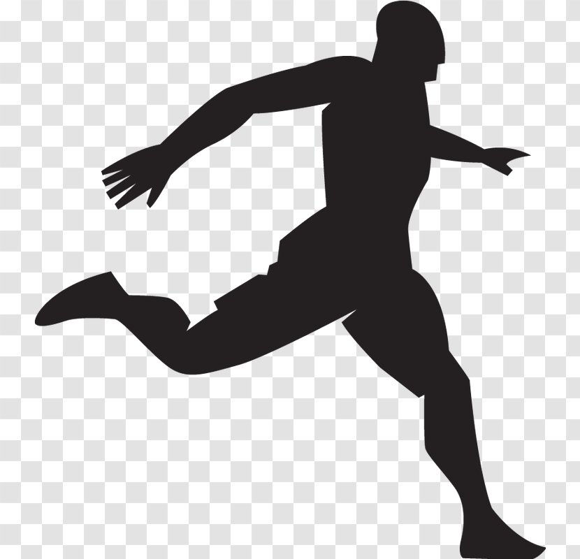 Clip Art Football Player Athlete Silhouette - Standing - Running Transparent PNG