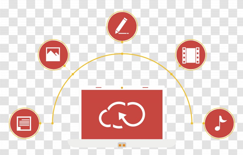 Cloud Computing Storage - Frame - Red Computer Technology Flattening Icon Transparent PNG