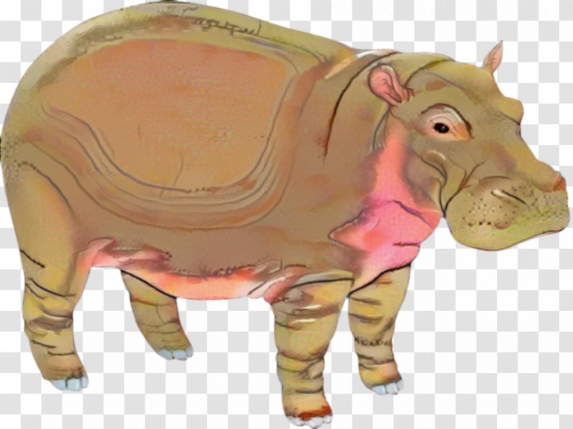 Hippopotamus Clip Art - Figurine - Animal Figure Transparent PNG