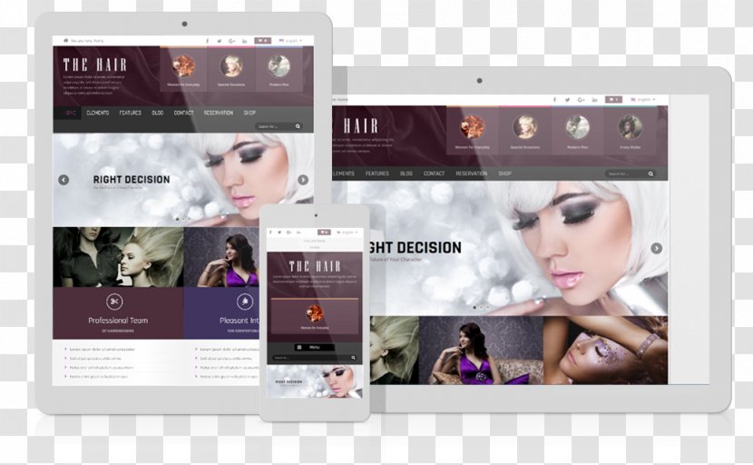 Web Page Design - Display Advertising - Beauty Salons Element Transparent PNG