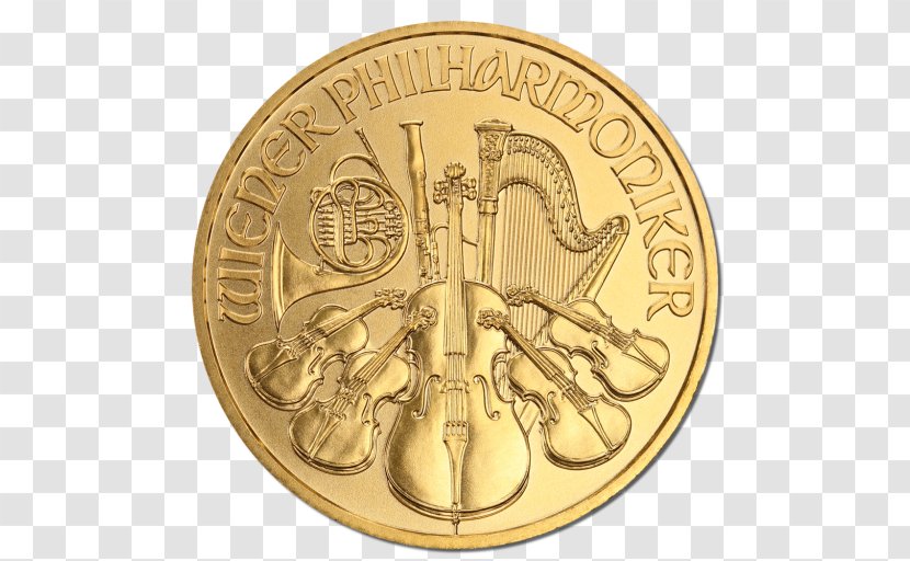 Gold Coin Vienna Philharmonic Troy Ounce Transparent PNG