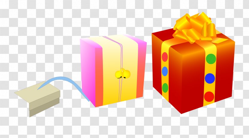 Gift Box Packaging And Labeling - Yellow - Vector Transparent PNG