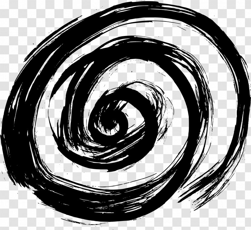 Archimedean Spiral Circle - Monochrome Transparent PNG