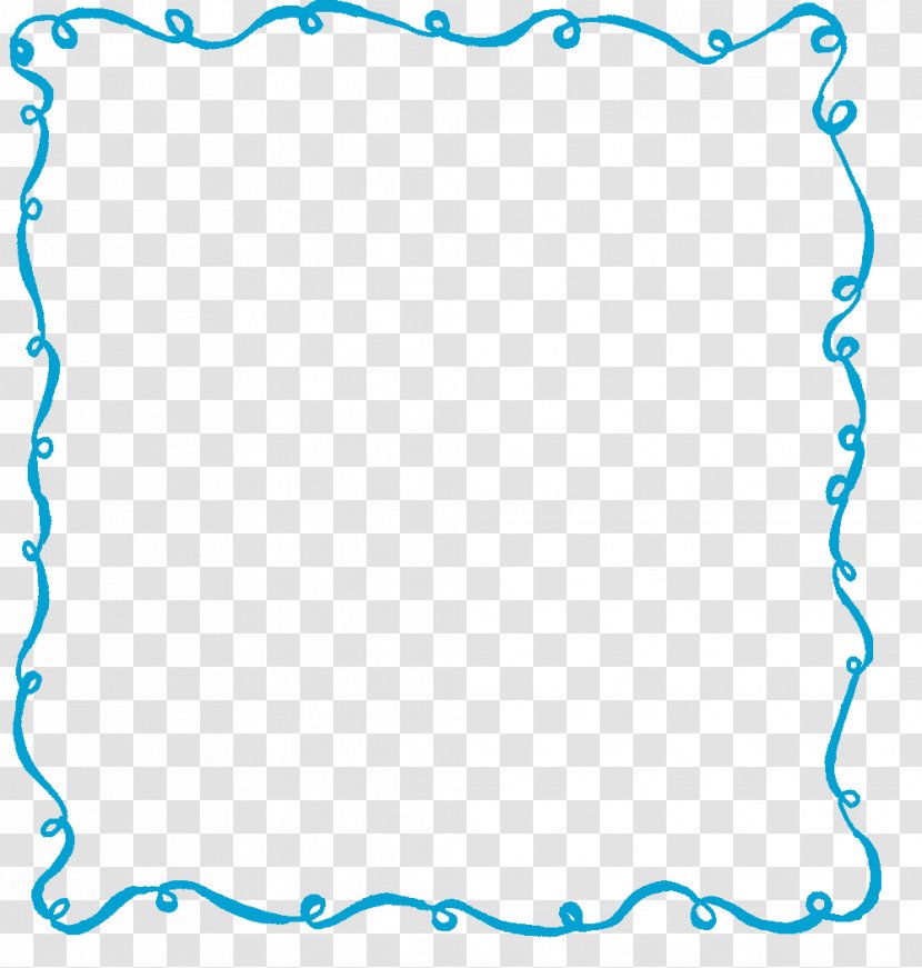 Picture Frame Icon - Information - Hand-painted Frame,Blue Line Border Transparent PNG