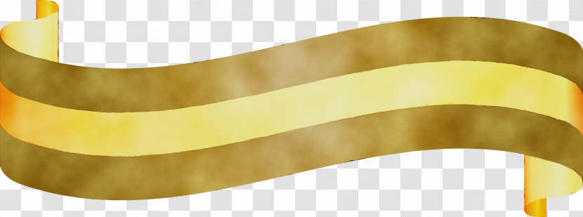 Yellow Brass Metal Bangle Transparent PNG