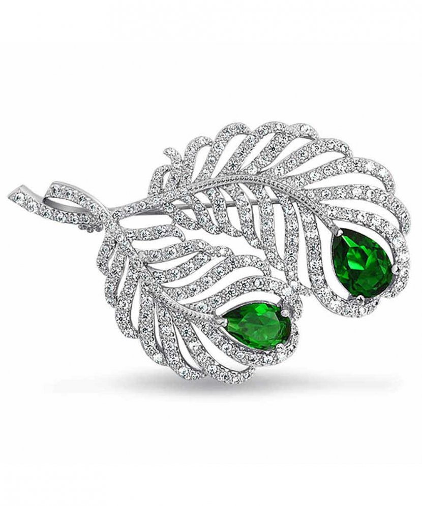 Jewellery Brooch Cubic Zirconia Bling-bling Emerald - Ring Transparent PNG