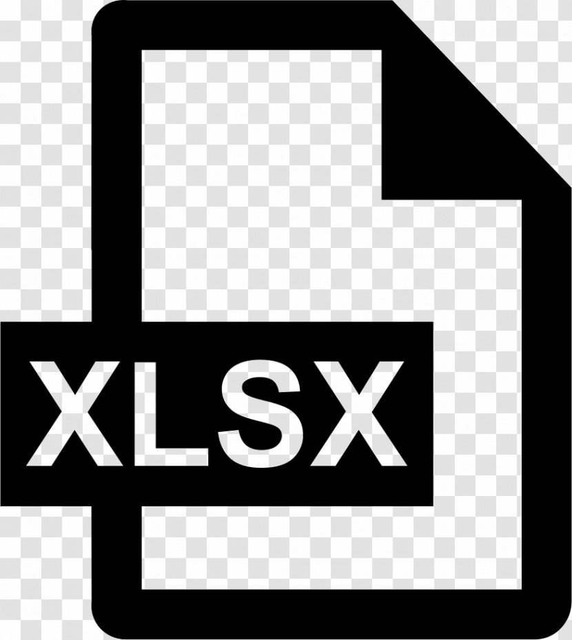 .xlsx Microsoft Excel Information - Black And White Transparent PNG