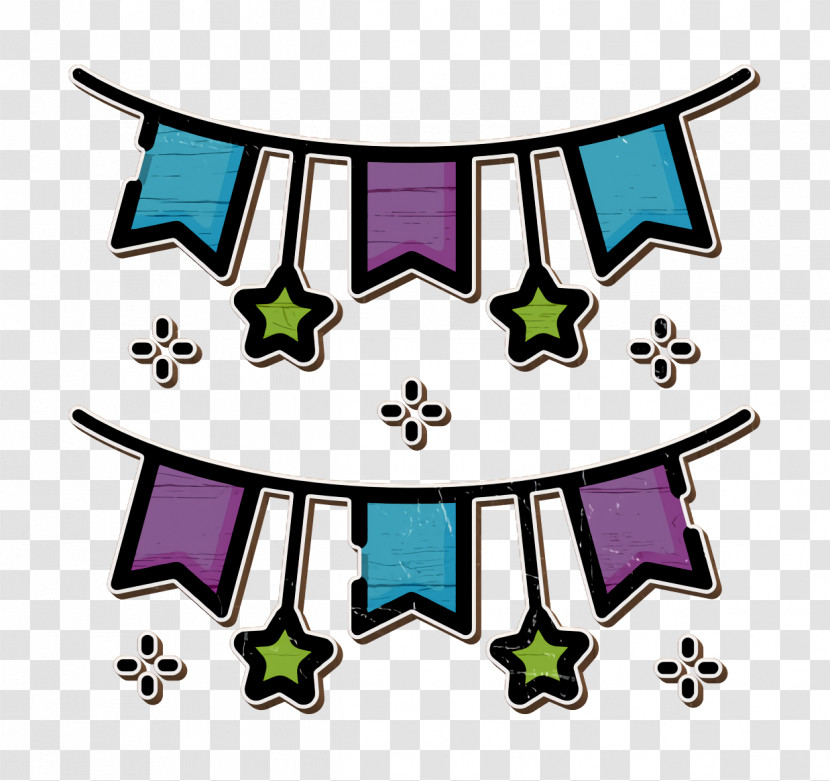 Night Party Icon Garland Icon Transparent PNG