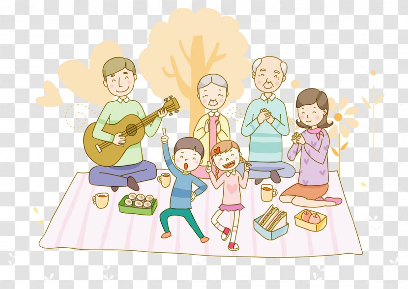 Drawing Picnic Stock Photography Illustration - Field Outing Transparent PNG