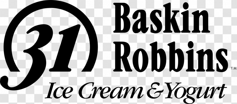 Logo Baskin-Robbins Brand Font Black - Baskinrobbins - Ice Crame Transparent PNG
