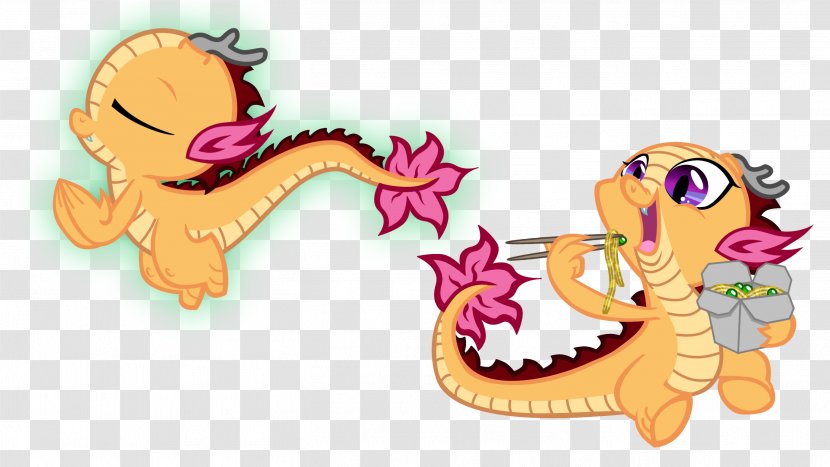 China Applejack Pinkie Pie Chinese Dragon - Silhouette - Chopsticks Transparent PNG