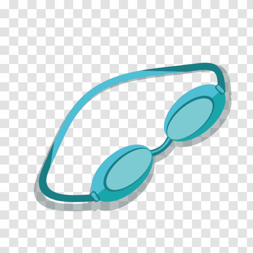 Glasses Swimming Computer File - Blue Transparent PNG