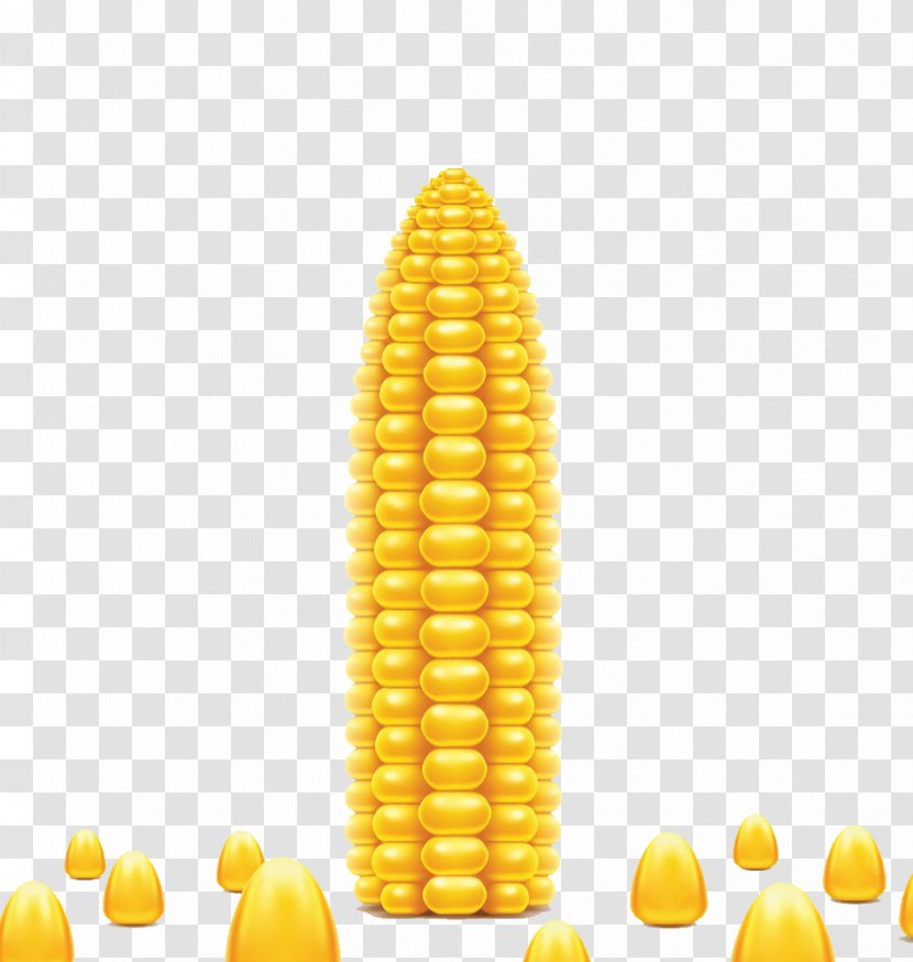 Corn On The Cob Popcorn Vegetarian Cuisine Maize Kernel - Golden Transparent PNG