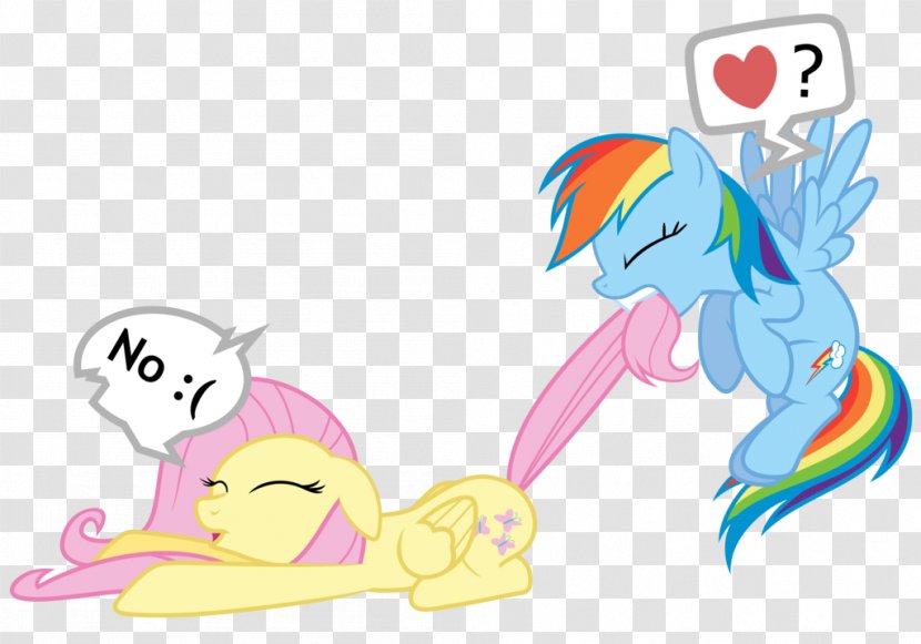 Rainbow Dash Fluttershy Pinkie Pie Applejack Pony - Flower - Shy Kiss Transparent PNG