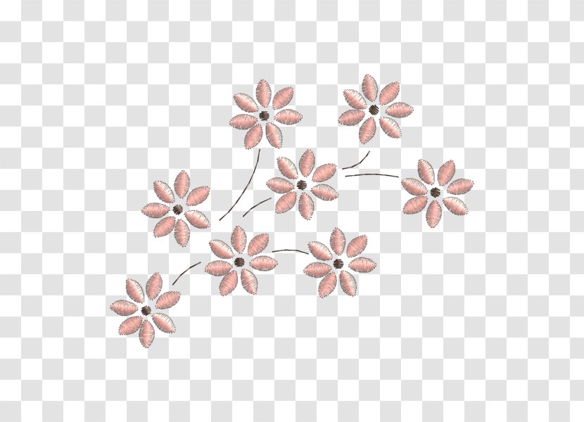 Machine Embroidery Flower Chain Stitch Pattern - Acuarela Transparent PNG