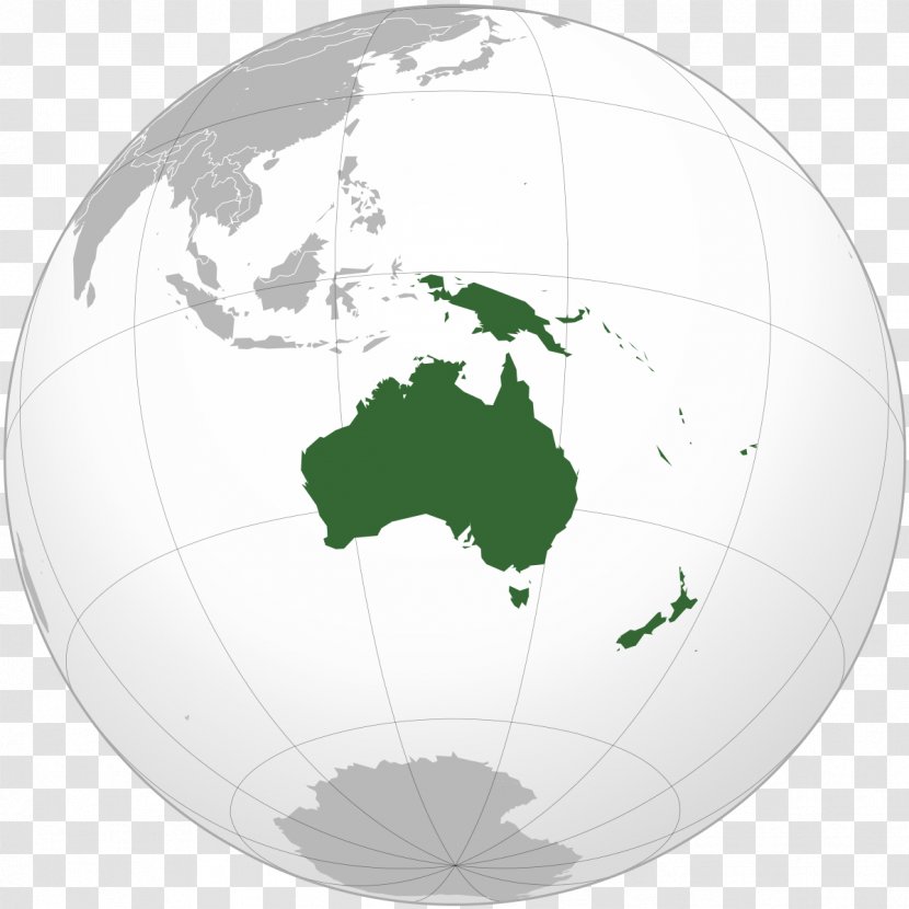 Australia New Zealand Guinea Earth Globe - Papua Transparent PNG