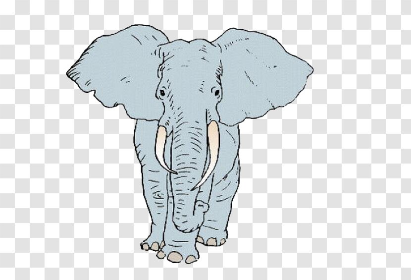 African Elephant Indian Cartoon Illustration - Elephants And Mammoths Transparent PNG
