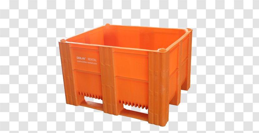 Plastic Pallet Intermodal Container Box Bulk Cargo - Orange Transparent PNG