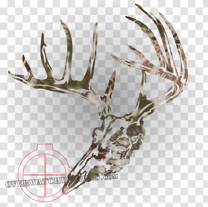 White-tailed Deer Decal Antler Elk - Hunting - Skull Pattern Transparent PNG