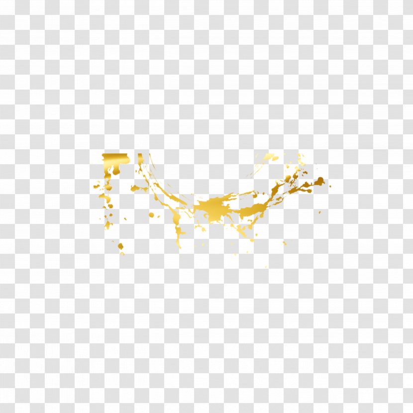 Yellow Computer Wallpaper - Golden Water Stain Transparent PNG