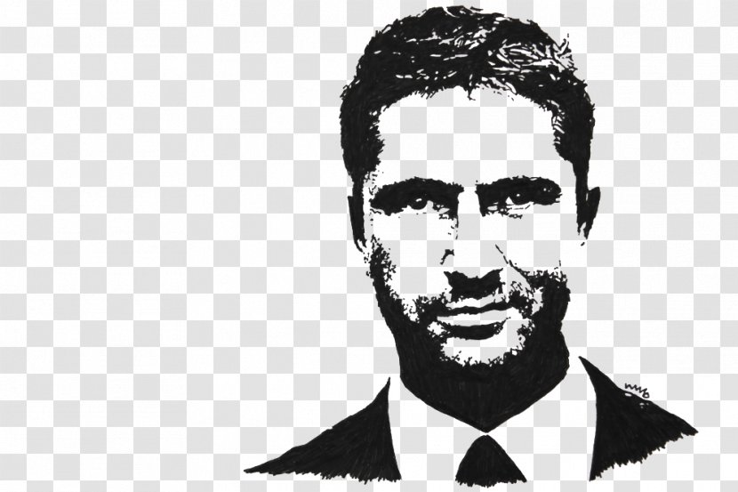 Gerard Butler Birthday Moustache Party Actor - Head Transparent PNG