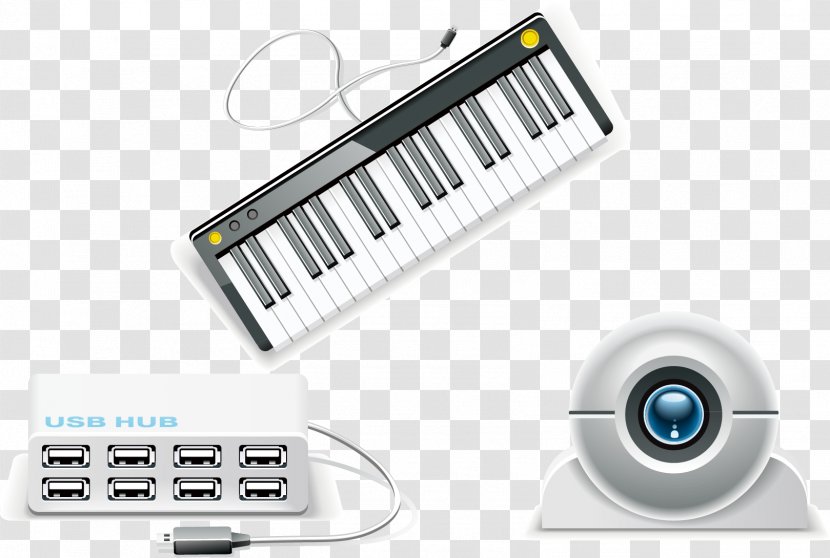 Electronics Electronic Products Icon - Electric Piano - Webcam Keyboard Vector Elements Transparent PNG