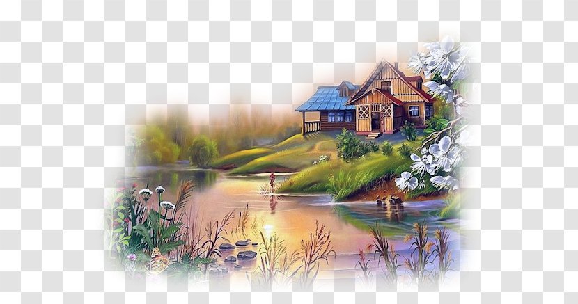 Landscape Painting Art Oil - Water - Winter Country Transparent PNG