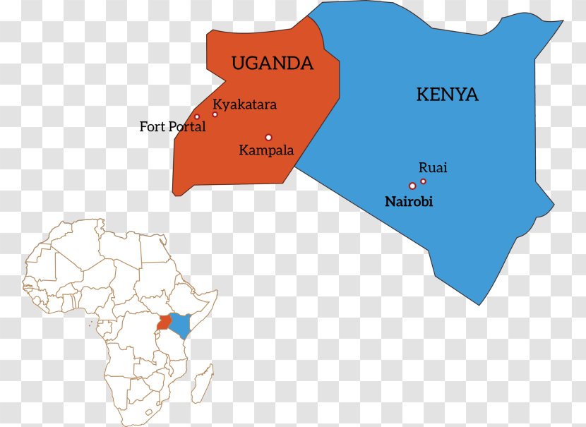 Kenya World Map Kampala Diagram - Uganda Transparent PNG