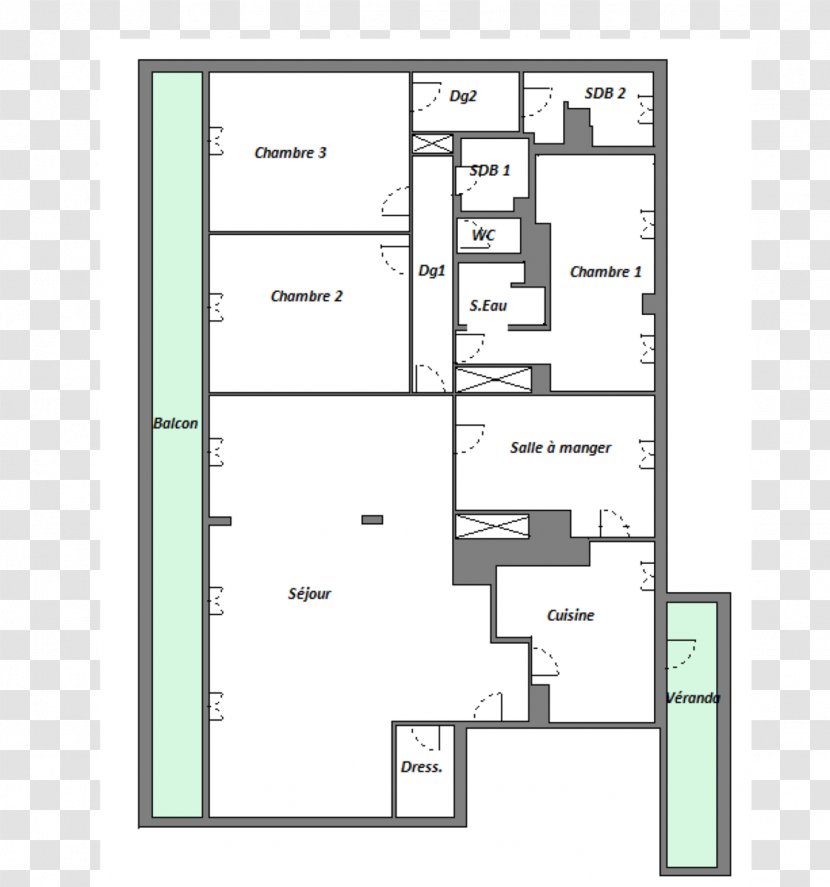 Floor Plan Line Angle - Design M Transparent PNG